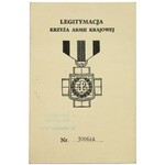 Krzyż Armii Krajowej wraz z legitymacją po Powstańcu Warszawskim