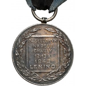 Srebrny medal Zasłużonym Na Polu Chwały - Za Lenino