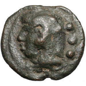 Roman Republic, Anonymous Quadrans (225-217 BC) Hercules / Prow of galley
