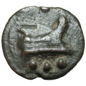 Roman Republic, Anonymous Quadrans (225-217 BC) Hercules / Prow of galley