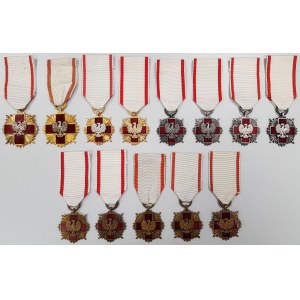 Zestaw 13 Odznak Honorowych Polskiego Czerwonego Krzyża PRL