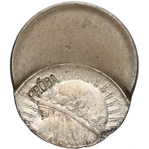 PRÓBA / Destrukt, Głowa Kobiety 1 złoty 1932 - efektowny OFF CENTER