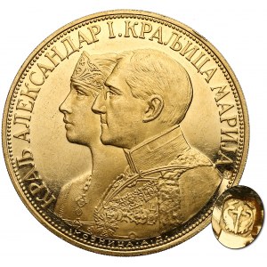 Yugoslavia, 4 Ducat 1931 with countermark sword for Bosnia