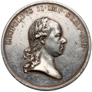 Austria, Leopold II - Holy Roman Emperor, Medal SILVER 1791 (J. Vinazer)