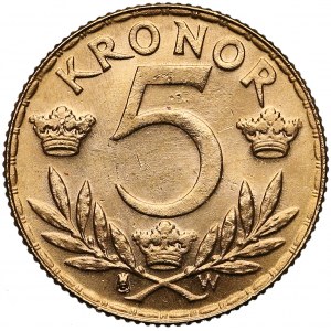 Szwecja, Gustaw V, 5 koron 1920-W