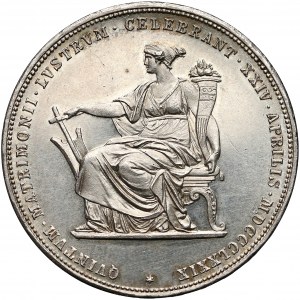 Austria, Franz Joseph I of Austria, 2 Gulden 1879 - Silver Wedding Jubilee