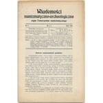 Wiadomości numizmatyczno-archeologiczne, maj-grudzień 1909 (7szt)