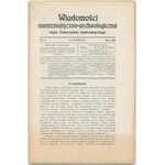 Wiadomości numizmatyczno-archeologiczne, maj-grudzień 1909 (7szt)