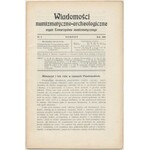 Wiadomości numizmatyczno-archeologiczne, maj-grudzień 1909 (7szt)