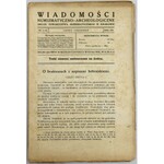 Wiadomości numizmatyczno-archeologiczne, 1921-1922 (4szt)