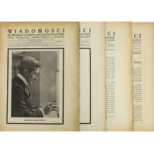 Wiadomości numizmatyczno-archeologiczne, 1924-1927 (4szt)