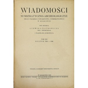 Wiadomości numizmatyczno-archeologiczne, Tom XXI - 1940-1948