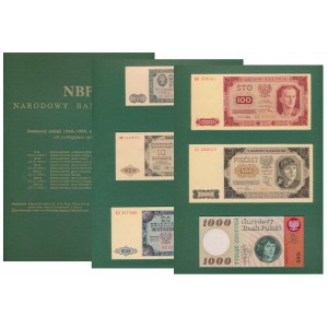 Banknoty emisji 1948-65 w folderze NBP (6szt)