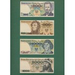 Banknoty PRL 10-200.000 złotych 1974-90 w folderze NBP (14szt)