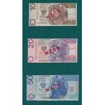 WZORY 10-200 złotych 1994 w folderze NBP (5szt)