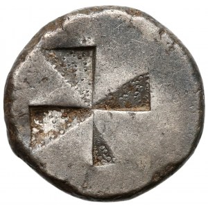 Bithynia, Kalchedon Drachm (c.350 BC) - bull over ear of grain / incuse square of mill sail pattern