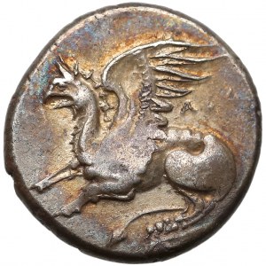 Thrace, Abdera, Tetrobol (360-350 BC) - Griffin / Hermes standing left