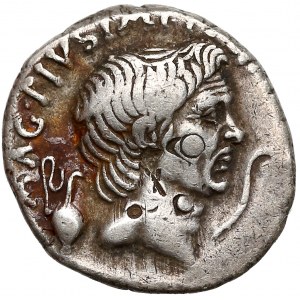 Pompejusz Sekstus (42-40pne), Denar - rzadki