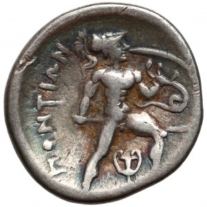 Lokris Opuntii, Tiobol/Hemidrachm (c. 330 BC) Demeter head / Ajax holding sword nad shield over kantharos