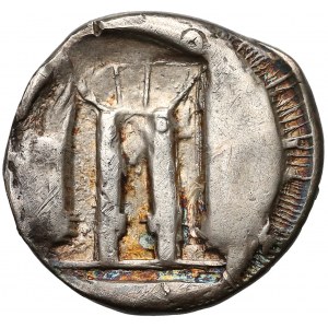 Bruttium, Kroton (c. 530-480 BC) AR Nomos - QPO, tripod, stork / Incuse tripod