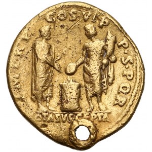 Trajan, AUREUS Rzym (114-117) - VOTA... - rzadki