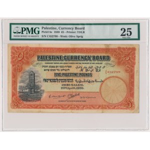 Palestine, 5 pounds 1939 - PMG 25