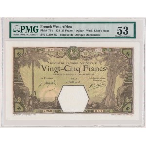 French West Africa, 25 Francs 1925 - PMG 53