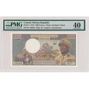 Republika Środkowoafrykańska, 1.000 franków 1978 - PMG 40