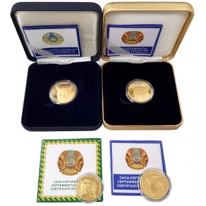 Kazakhstan, GOLD - set of coins 2007-09 (4pcs)