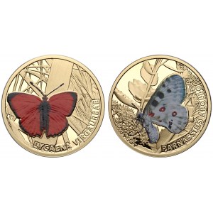 Polish Mint - Niue Island, GOLD Butterflies 2010-11 - set of coins (2pcs)