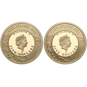 Polish Mint - Niue Island, GOLD Butterflies 2010-11 - set of coins (2pcs)