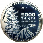 Kazachstan, SREBRO 5.000 tenge 2010 - 7. Zimowe Igrzyska Azjatyckie - waga 1 kg