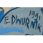 Edward Dwurnik (1943 Radzymin - 2018 Warszawa), Białe głowy na postumentach z cyklu Podróże autostopem, 1991