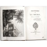 Forbin, WSPOMNIENIA Z SYCYLII, 1826 [wyd.1] [ryciny] Souvenirs de la Sicile