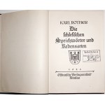 Schlesien, [PRZYSŁOWIA I POWIEDZENIA ŚLĄSKIE], 1928 [Die schlesischen Sprichwörter und Redensarten].