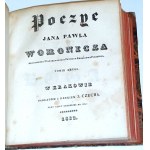WORONICZ - POEZYE wyd. Kraków 1832r. t.1-2 [współoprawne]