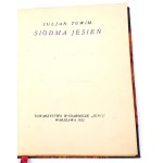 TUWIM- SIÓDMA JESIEŃ wyd. 1922 z podpisem autora