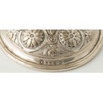 ZESTAW PLATERÓW Z WYRYTYM MONOGRAMEM: POПT, Anglia, Sheffield, Walker & Hall i Birmingham, Elkington & Co, ok. 1900