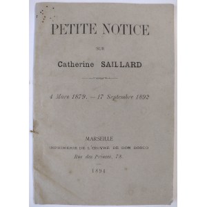 PETITE NOTICE SUR CATHERINE SAILLARD