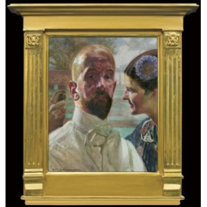 Malczewski Jacek, Autoportret z Muzą, 1914