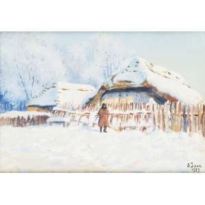 Soter Jaxa-Małachowski (1867 Wolanów - 1952 Kraków), Pejzaż zimowy, 1928 r.