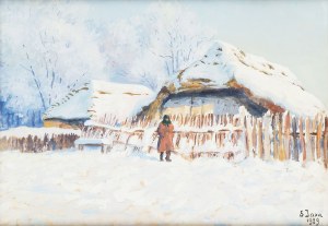 Soter Jaxa-Małachowski (1867 Wolanów - 1952 Kraków), Pejzaż zimowy, 1928 r.