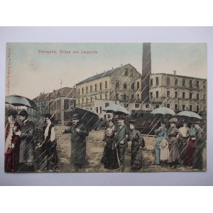 Olszyna Lubańska, Langenols, kolaż, deszczowy dzień ok. 1905