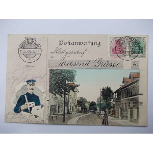 Głuszyca, Wustegiersdorf, kolaż, listonosz 1913
