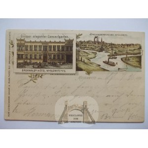 Myslowitz, Myslowitz, Dreieck der 3 Kaiser, Hotel Grunwald, 1896