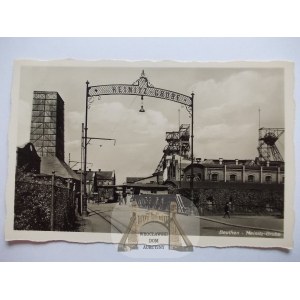 Bytom, Beuthen, kopalnia, brama wjazdowa, ok. 1940
