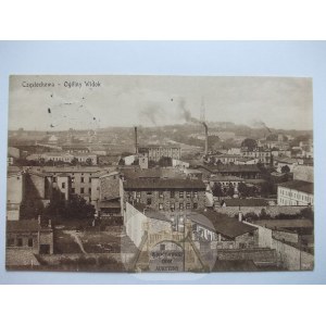 Częstochowa, panorama, fabryki, 1916