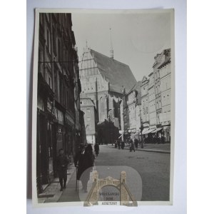 Nysa, Neisse, ulica, prywatna kartka, 1933