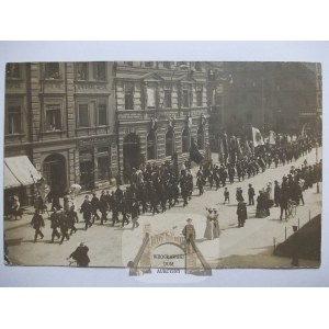 Nysa, Neisse, street, parade, 1909