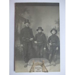 Głogówek, Oberglogau, kominiarz i pomocnicy, 1908